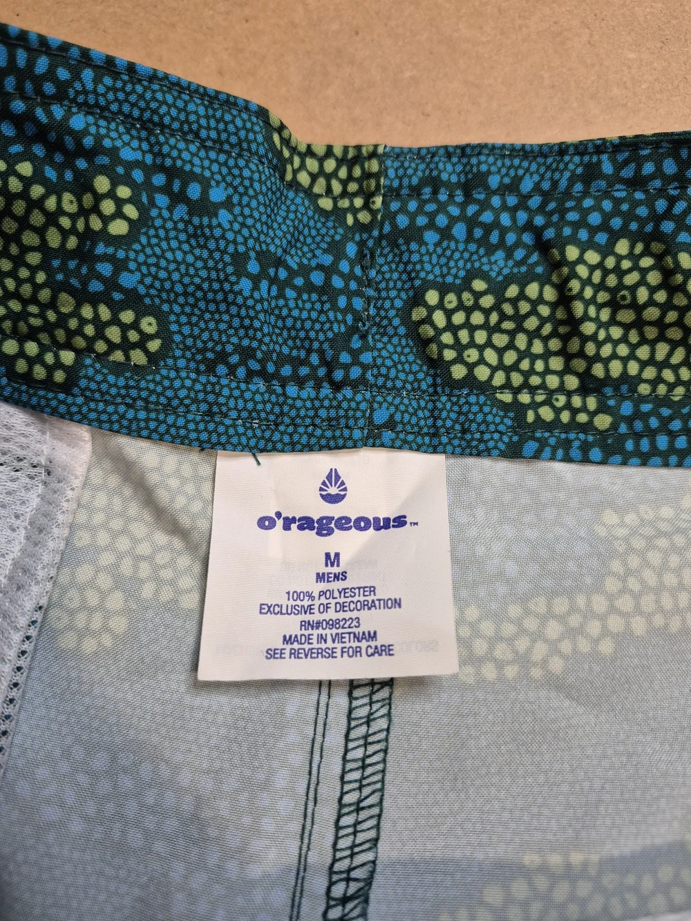 Men's Teal & Green Camouflage Swim Board Shorts 4399/5
